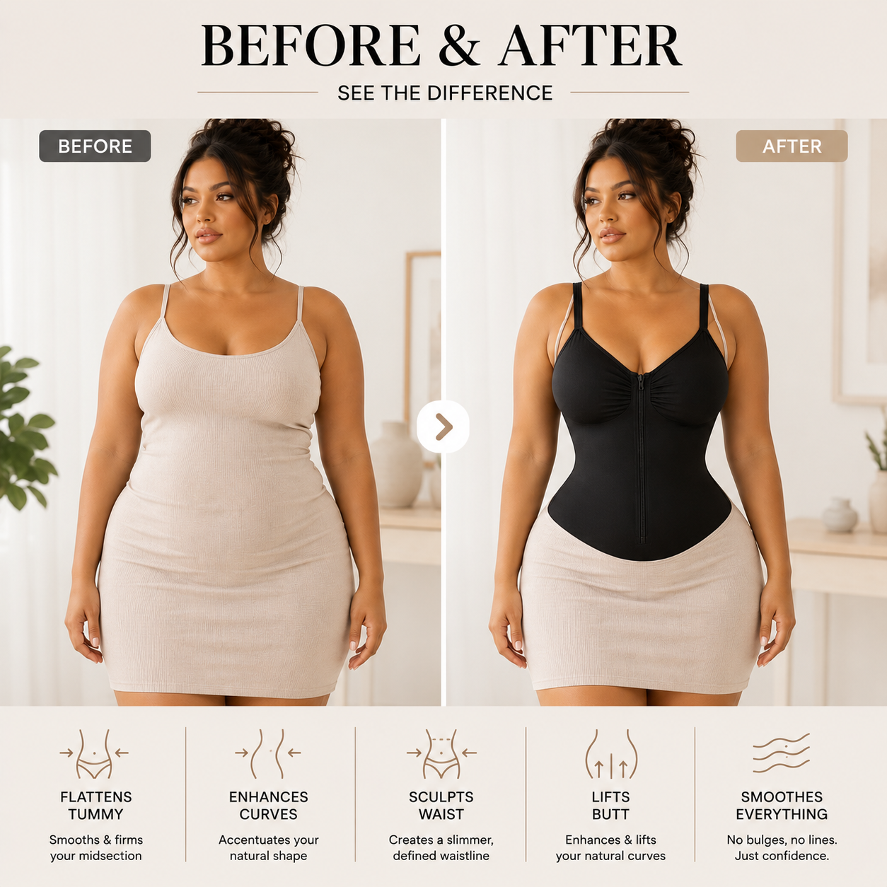 The Confidence Dress™ Smooth. Sculpt. Shine.
